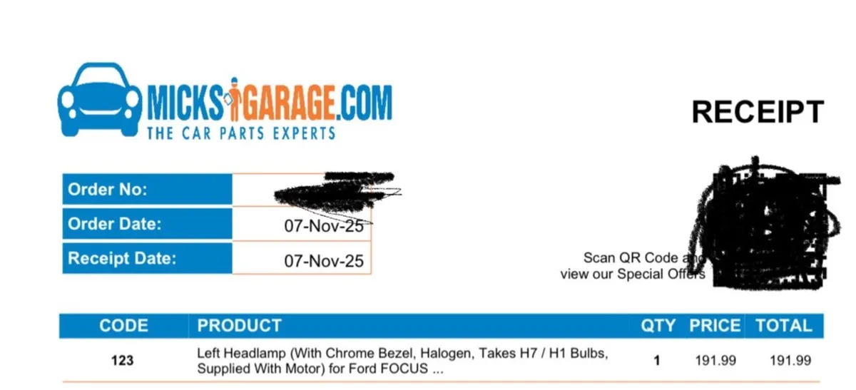 Ford Focus 2012 headlamp - Image 2