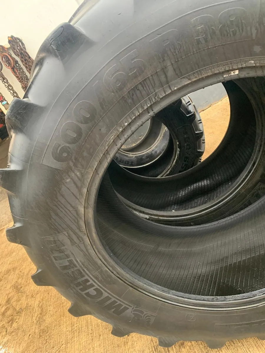 2 x 600-65 R38 Michelin Tyres - Image 2