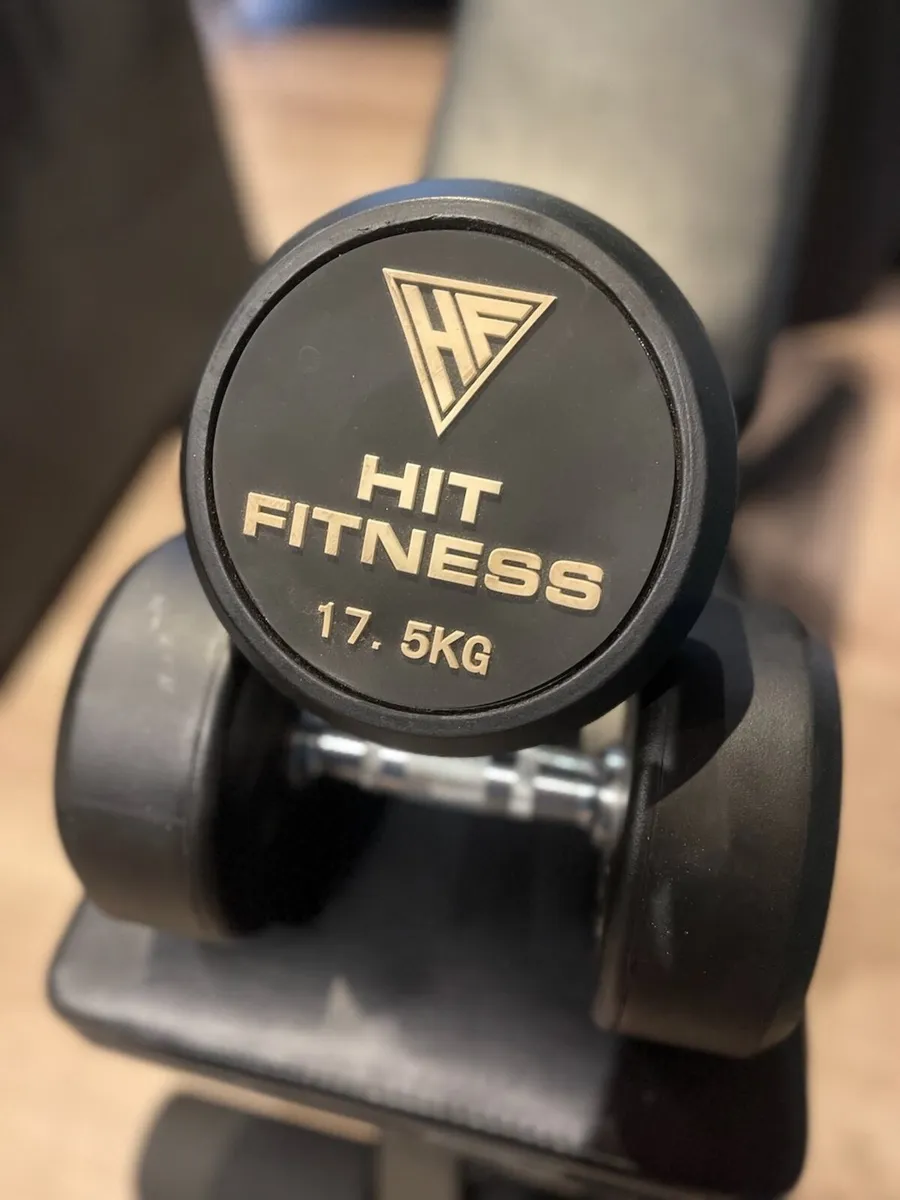 17.5kg Hit Fitness Premium Urethane Dumbbells