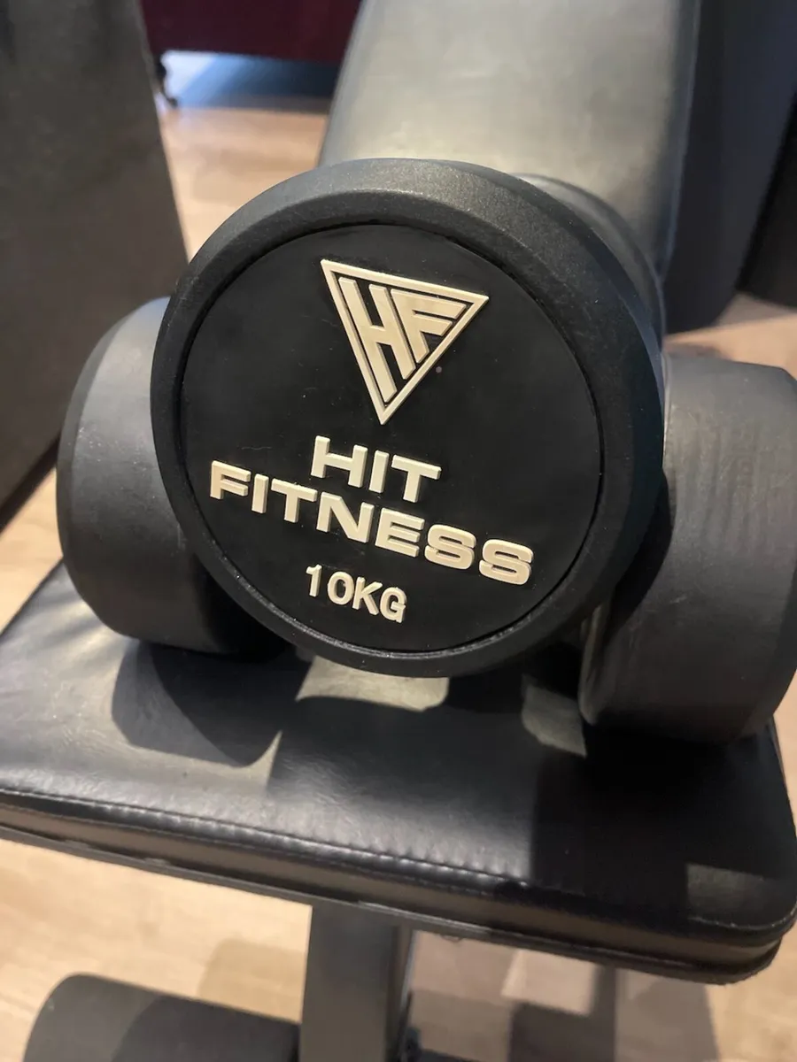 Set of dumbells 20kg to 8kg HitFitness and Jordan - Image 4