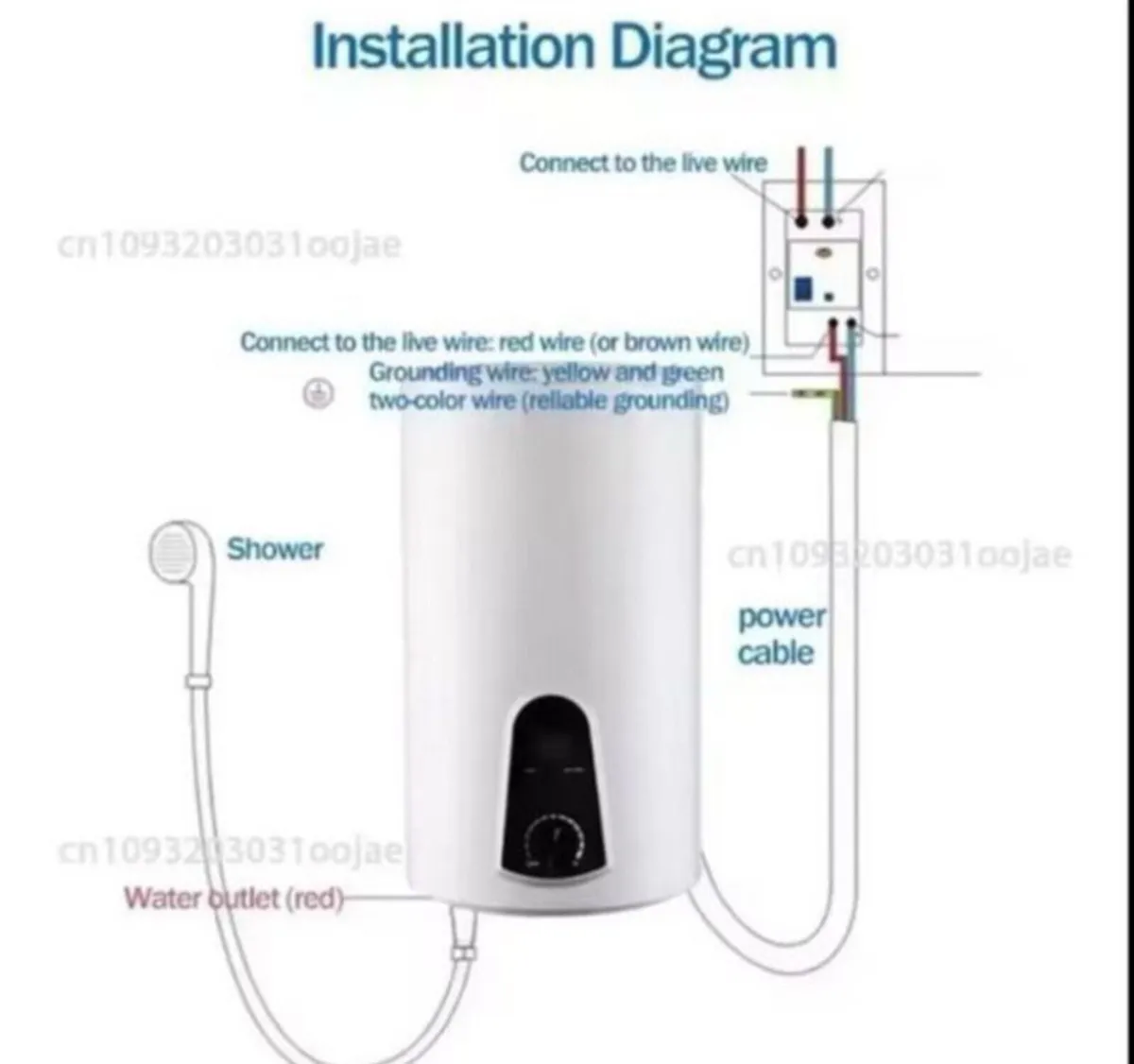 New 50L Electric Hot Water Heater Boiler - Image 2