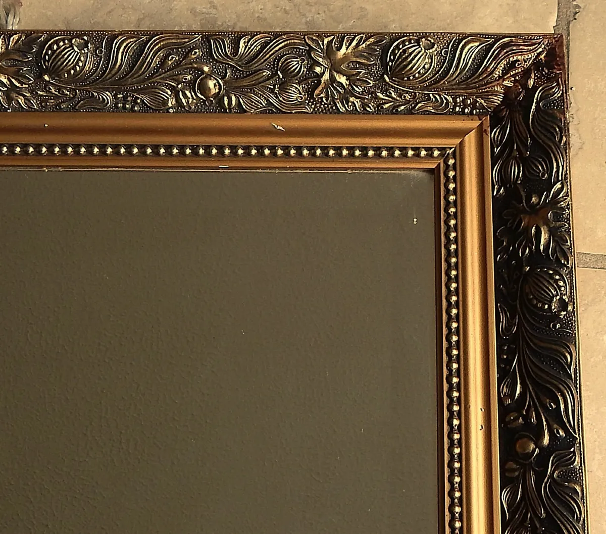 Large Bevelled Edge Wall Mirror in Ornate Frame - Image 3