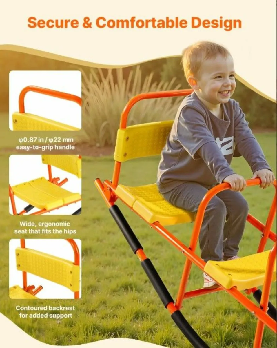 Seesaw Kids Heavy-Duty Metal 3-Seater Rocker - Image 4