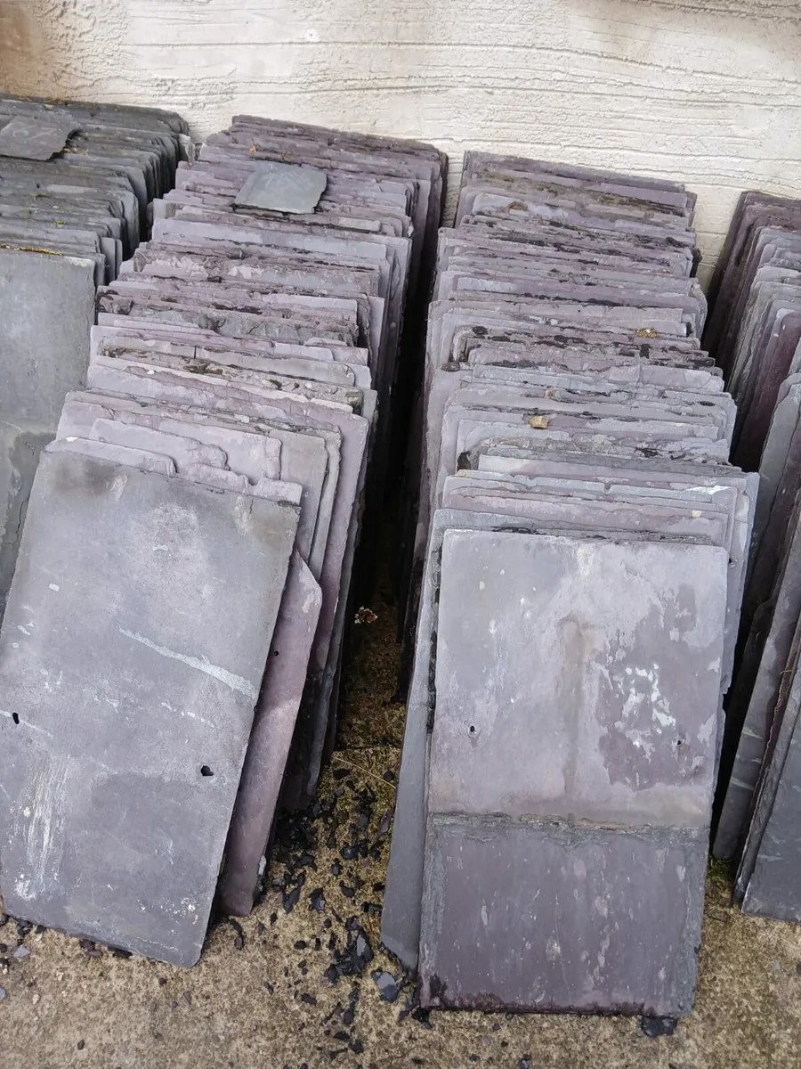 Bangor slates chimney pot ridge roof tiles granit - Image 1