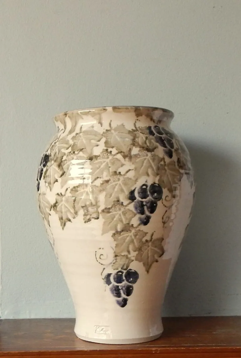 Stamped Studio Pottery Vase - Image 1
