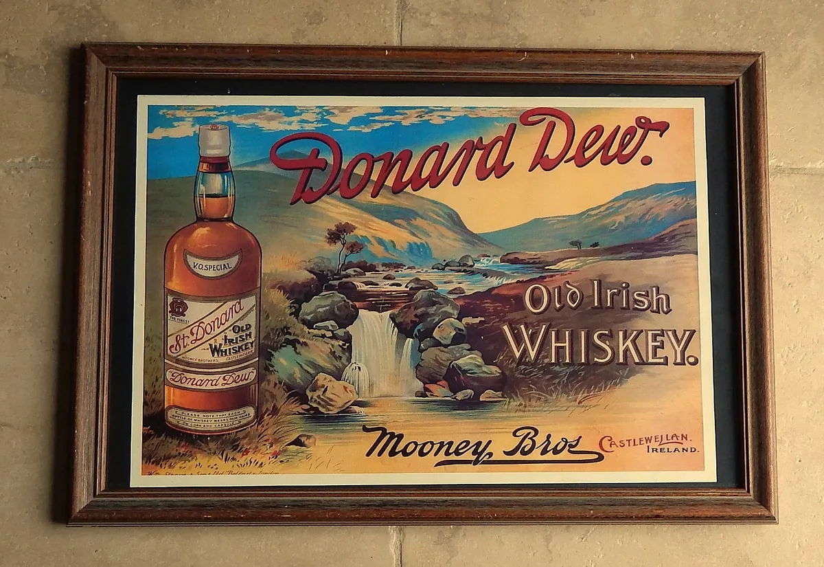 Large Vintage Donard Dew Whiskey Advertising Print - Image 1