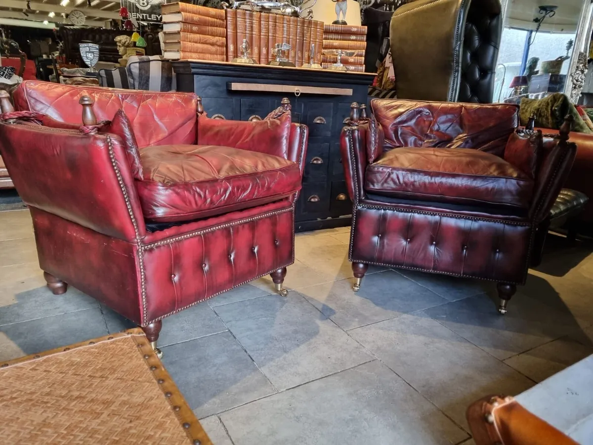 Matching pair Chesterfield library 📚 chairs - Image 1