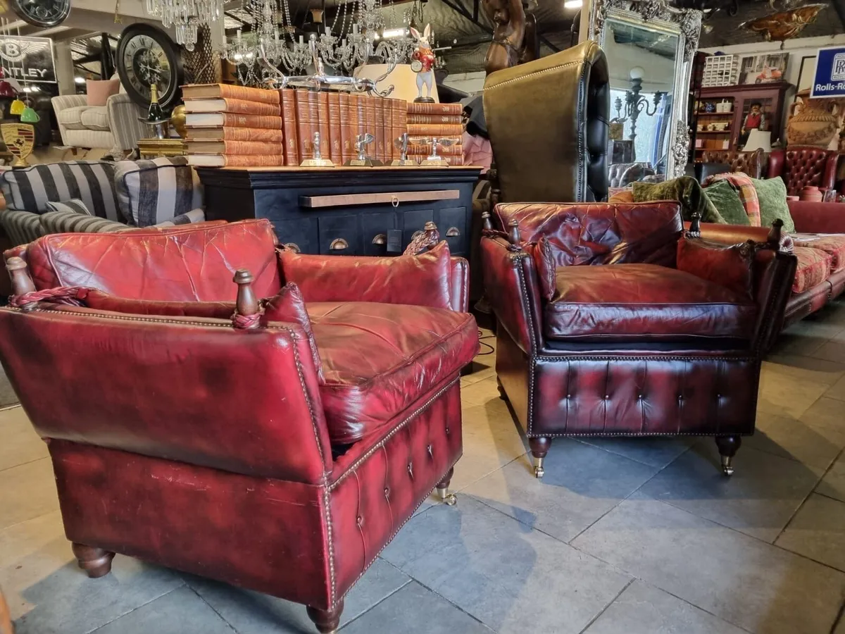 Matching pair Chesterfield library 📚 chairs - Image 2