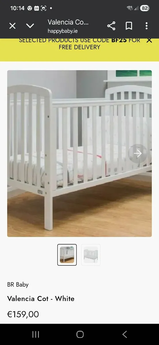 Valencia White Baby Cot - Image 3