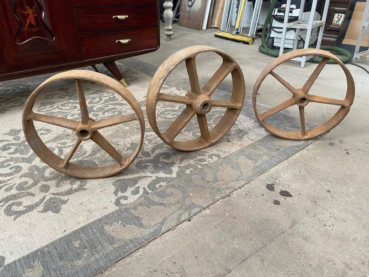 Iron Cart or Belt Pulley Wheels - Image 1