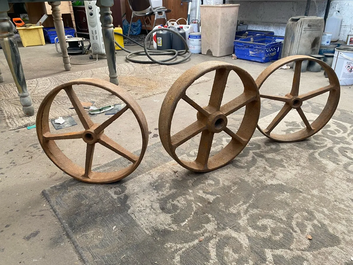Iron Cart or Belt Pulley Wheels - Image 2
