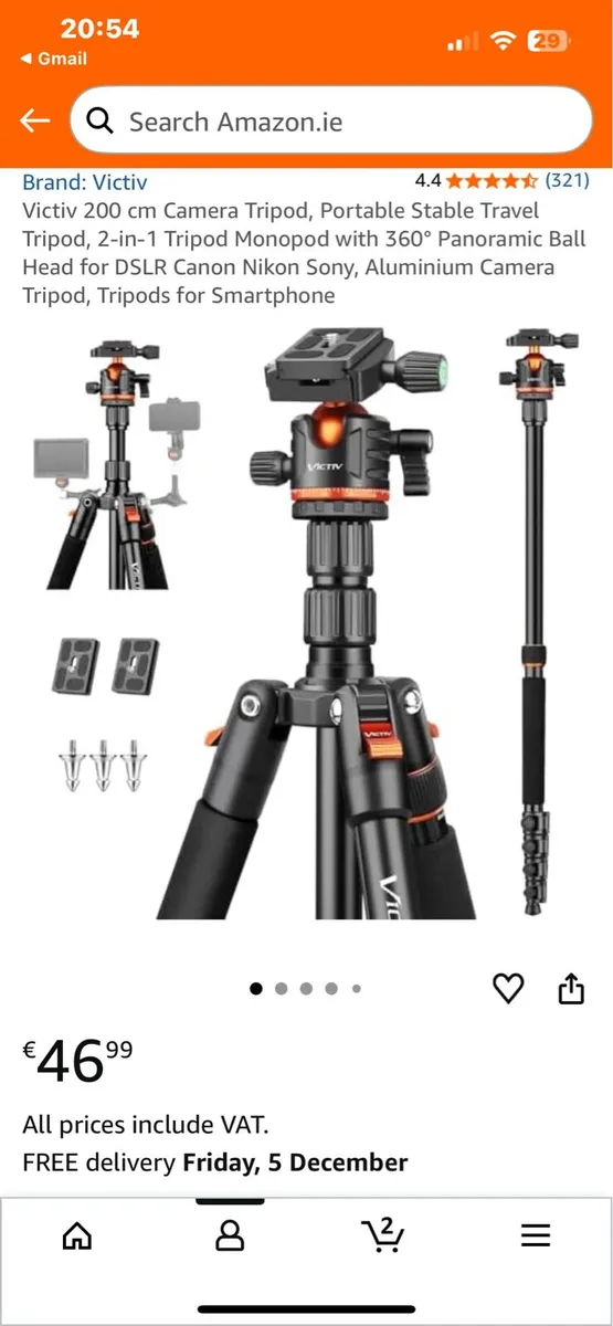 Canon EOS 7D mk2 and tamron 200-500mm and tripod - Image 4