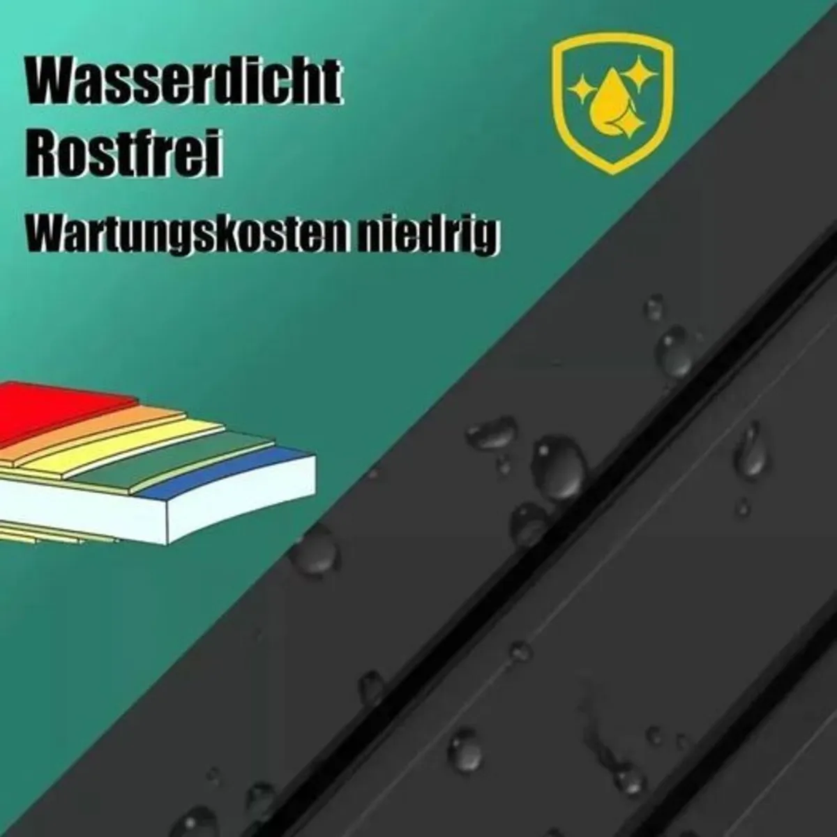 12PCS Trapezoidal Galvanised Steel Roof Panels bla - Image 3