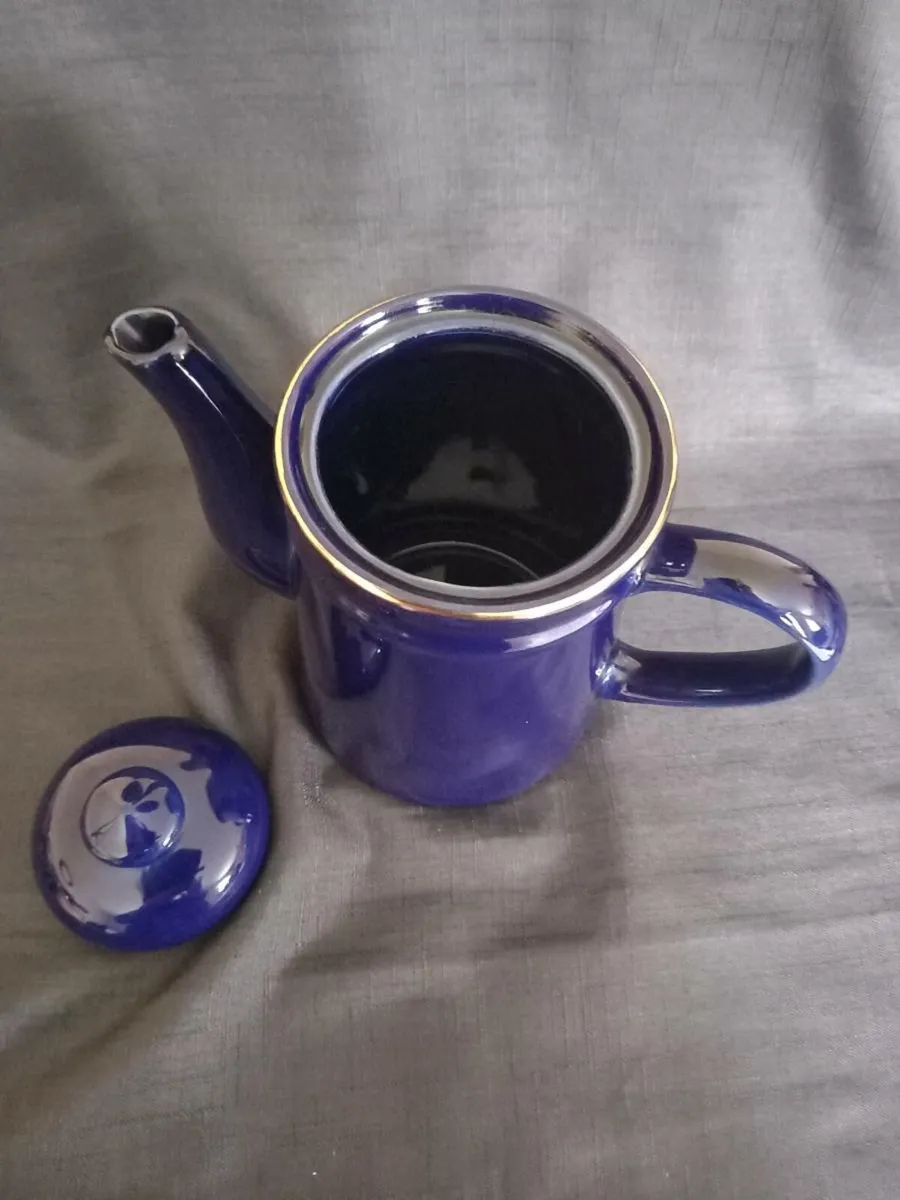 Cobalt Blue Ceramic Teapot - Image 3