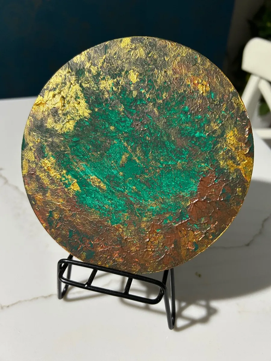 Green abstract painting - Image 1