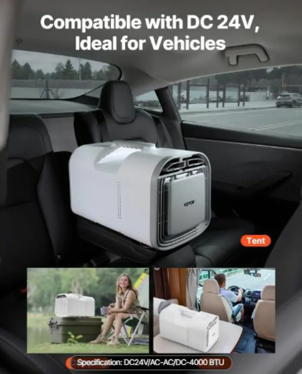 Portable Air Conditioner, 4250 BTU 3-Speed Air - Image 3