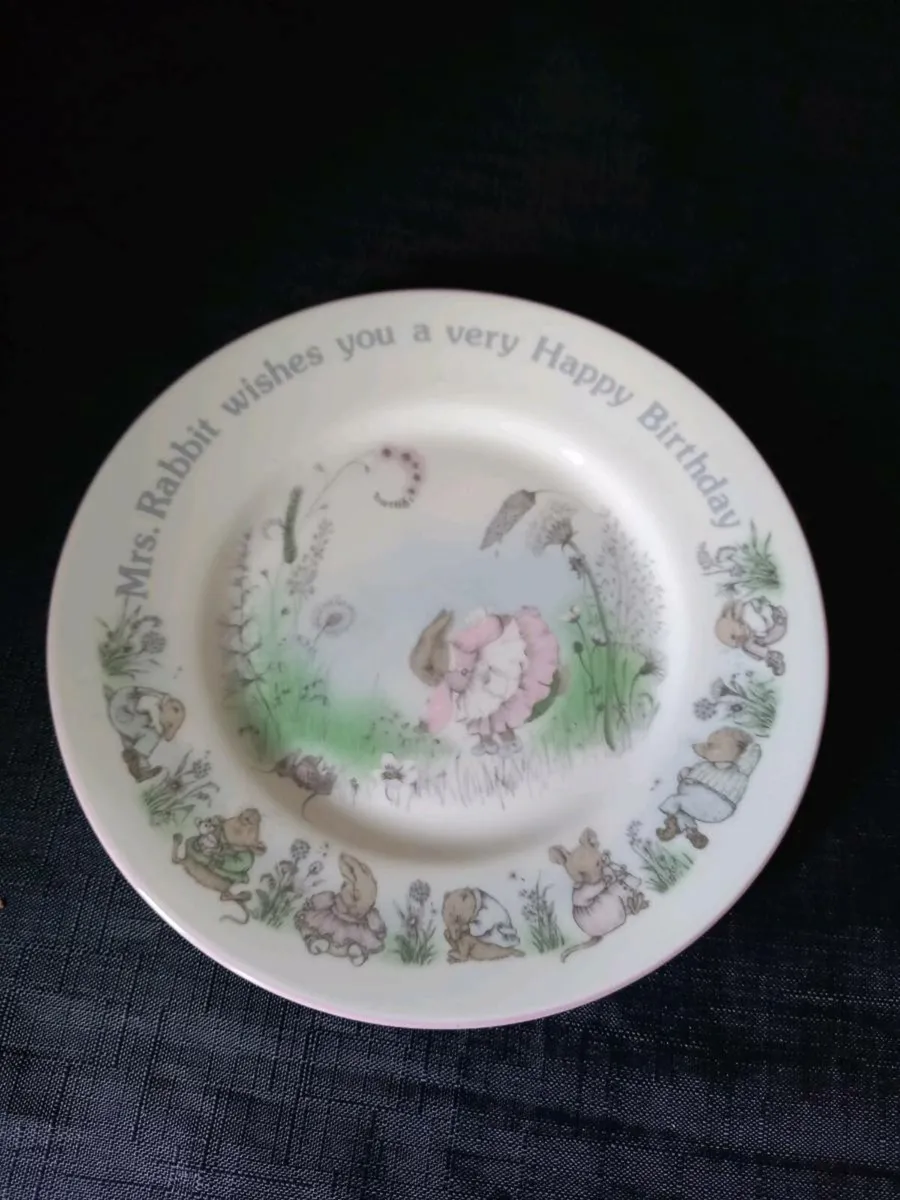 Mrs Rabbit Birthday Plate - Image 1