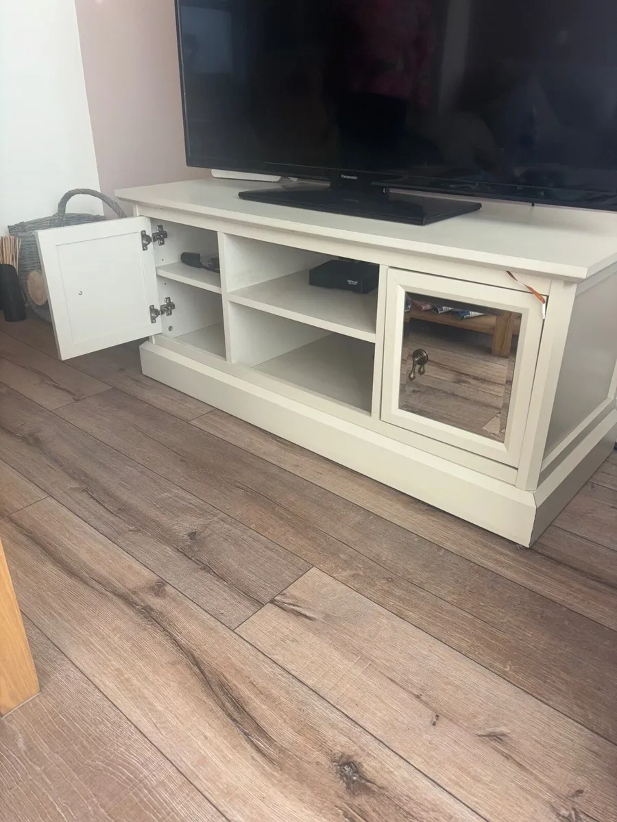Cream tv stand - Image 2