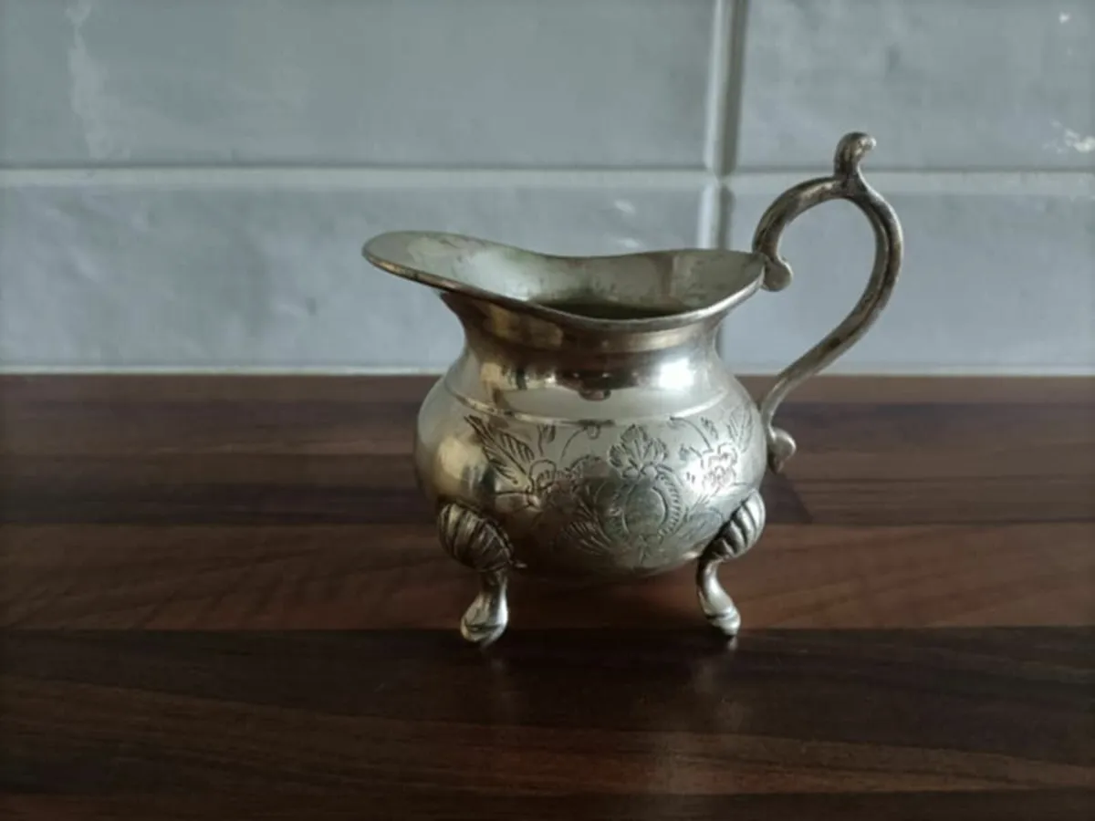 3 pieces tea set silver plated - Image 4