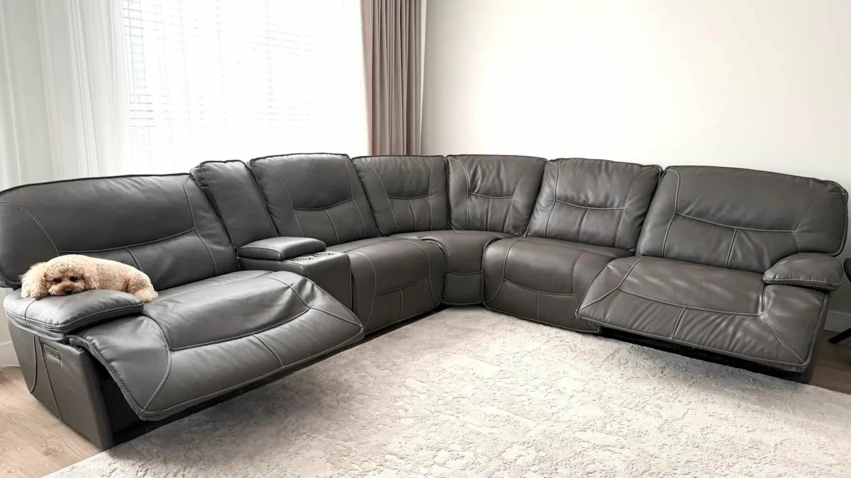 Corner Sofa with Console & Power Recliner (Large) - Image 2