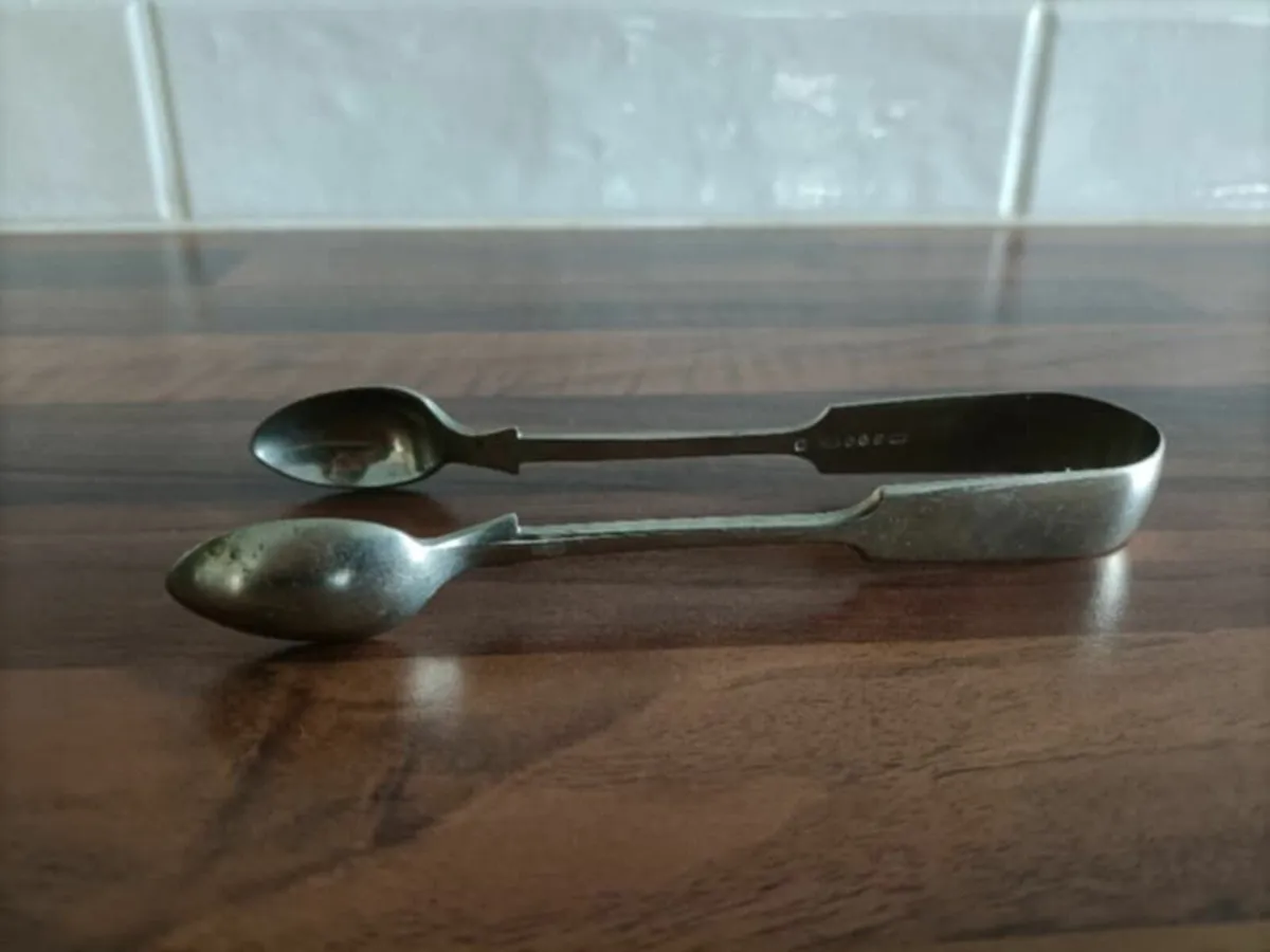 Silver Plated Sugar Tongs - Image 1