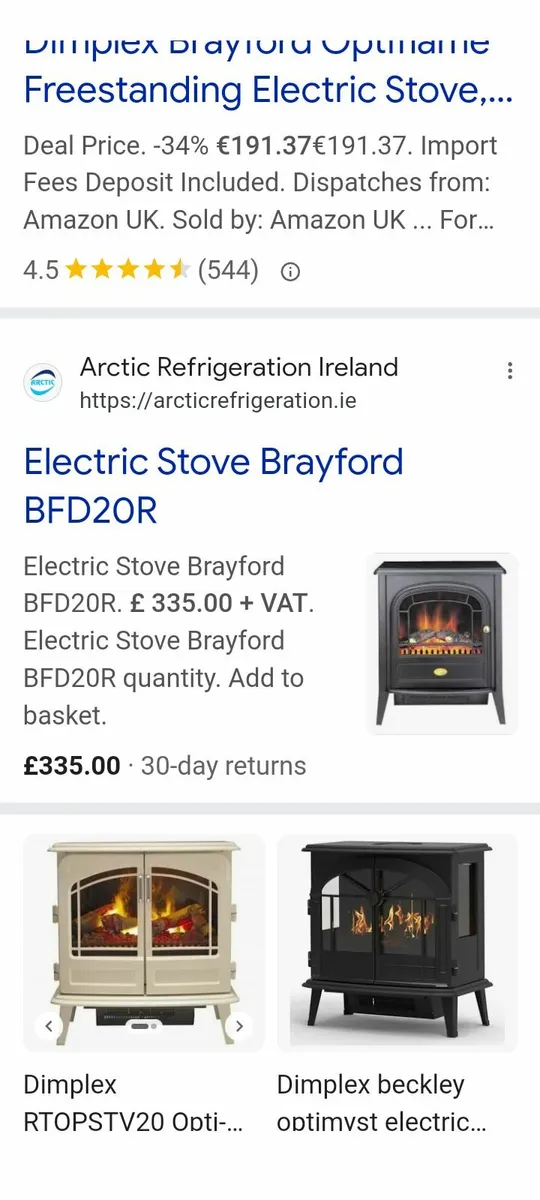 Working Dimplex electric stove heater 2000W - Image 4