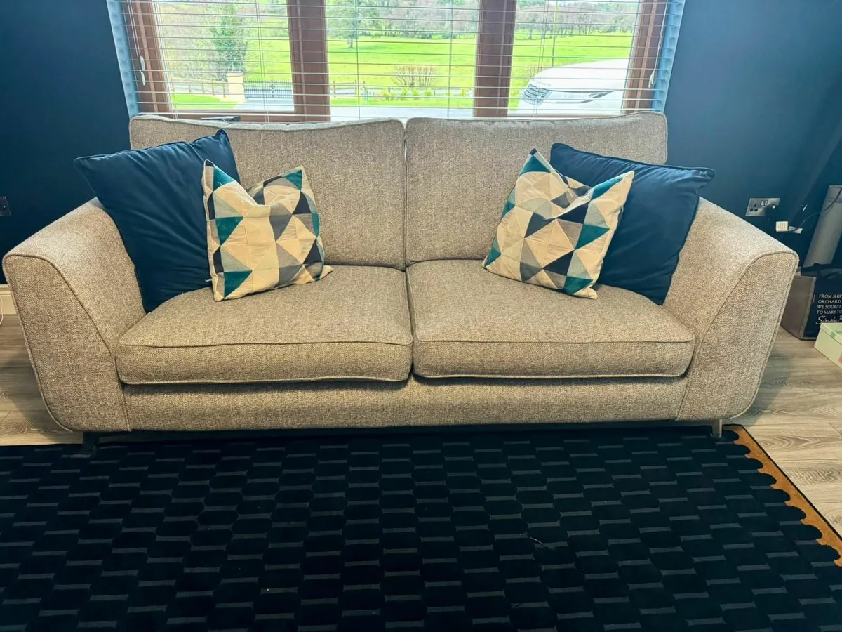 4 Seater Grey Sofa - Image 4