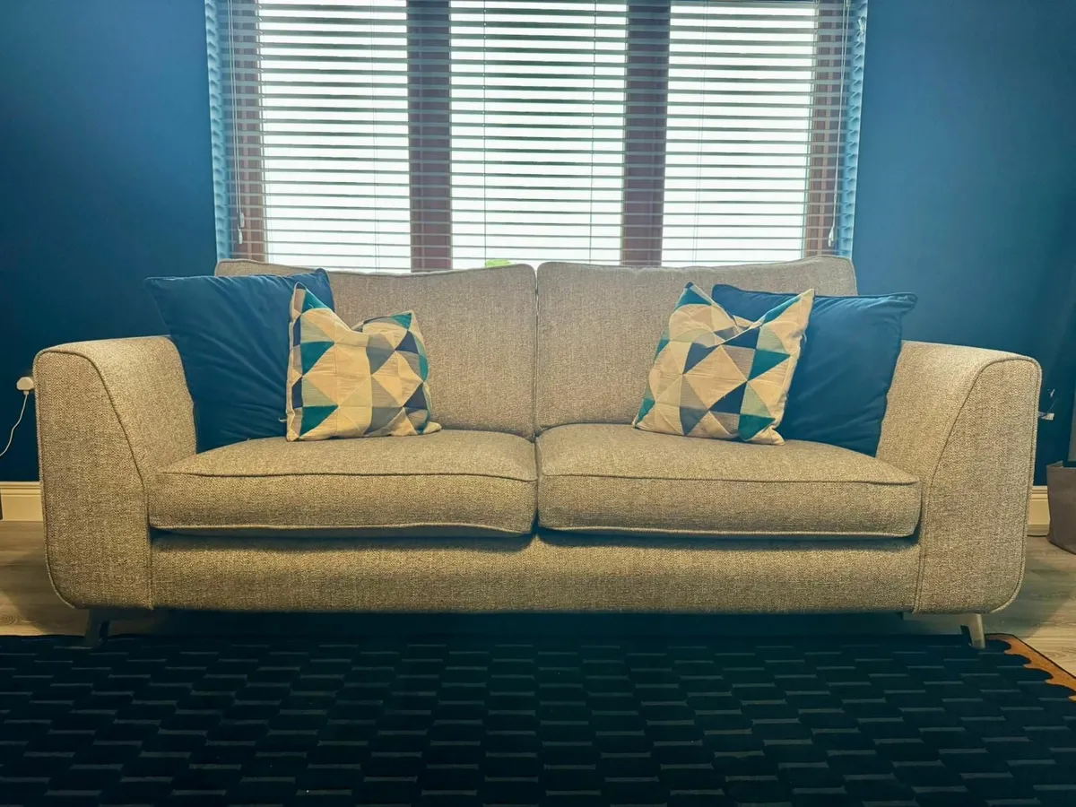 4 Seater Grey Sofa - Image 1