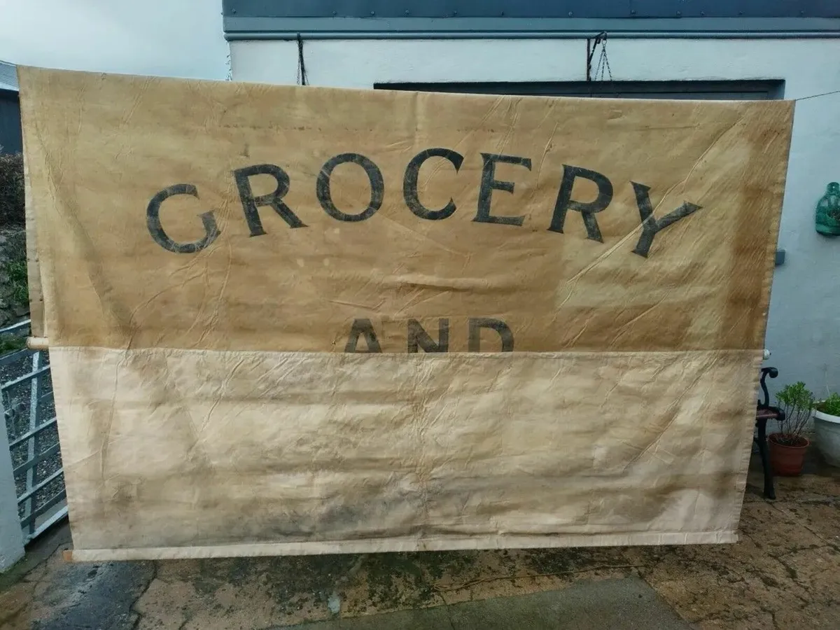 Antique Victorian Shop Window Blind - Image 1