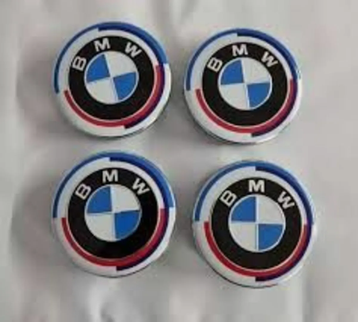 bmw center caps 68mm 50 year anniversary