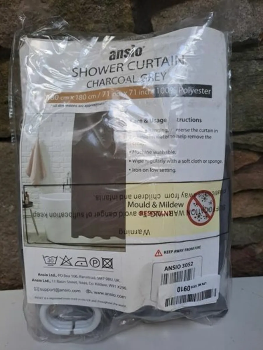 Charcoal Shower curtain NEW