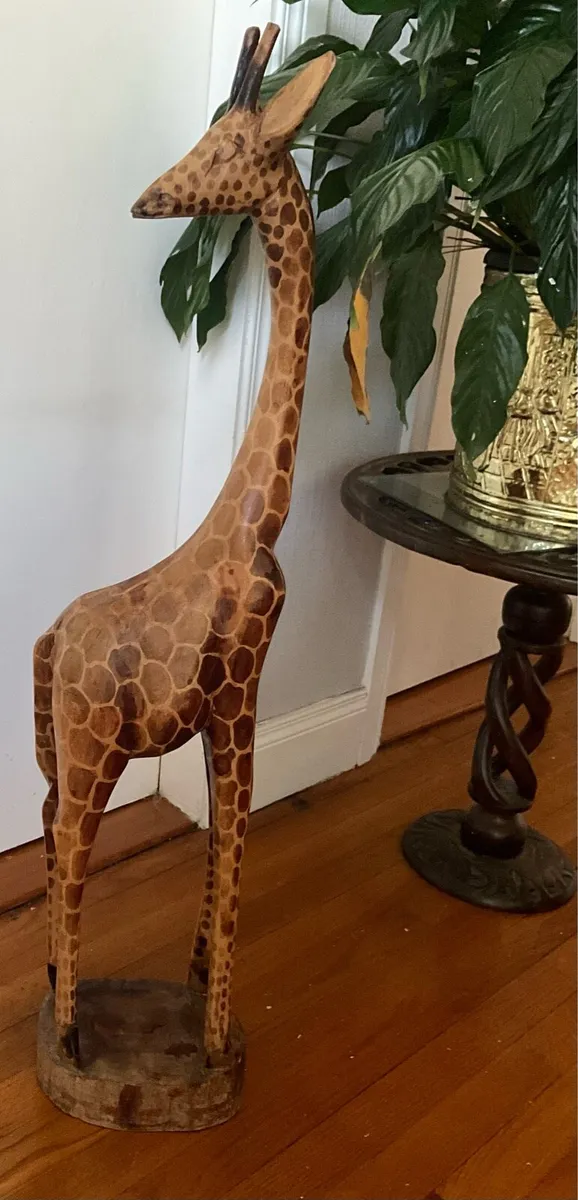 Vintage Kenyan Hand Carved Sculpture - Image 1