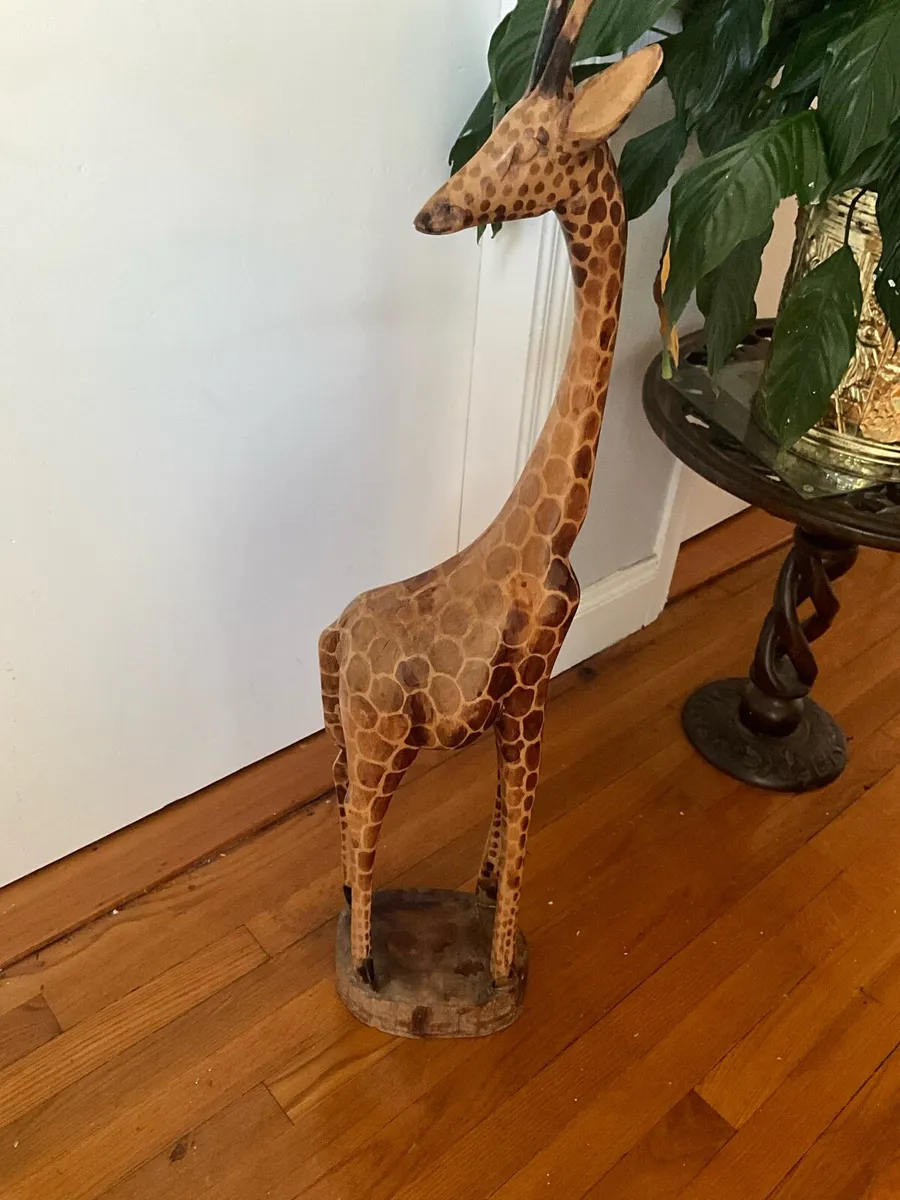 Vintage Kenyan Hand Carved Sculpture - Image 2