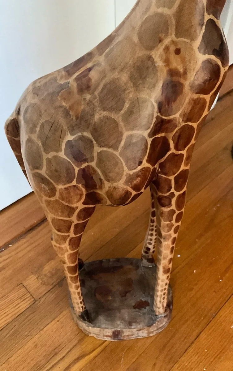 Vintage Kenyan Hand Carved Sculpture - Image 3