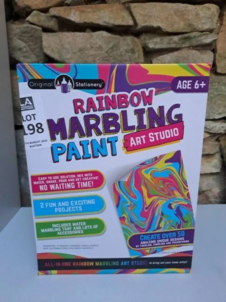 Rainbow Marbling paint art kit NEW - Image 1