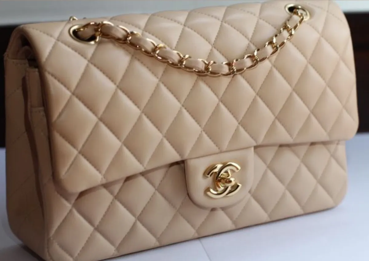 Chanel Ivory Lambskin Leather Medium Handbag - Image 2