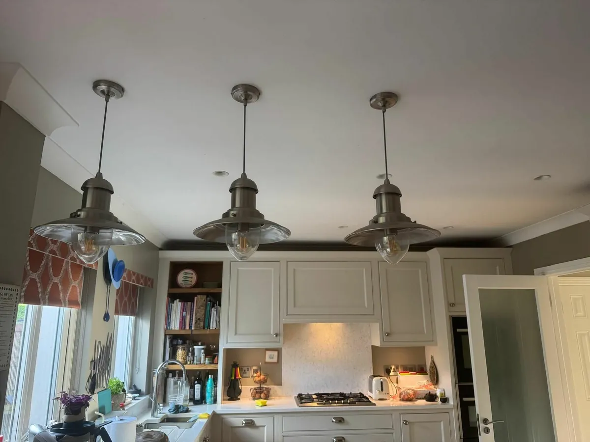 Satin Silver Hanging Lights