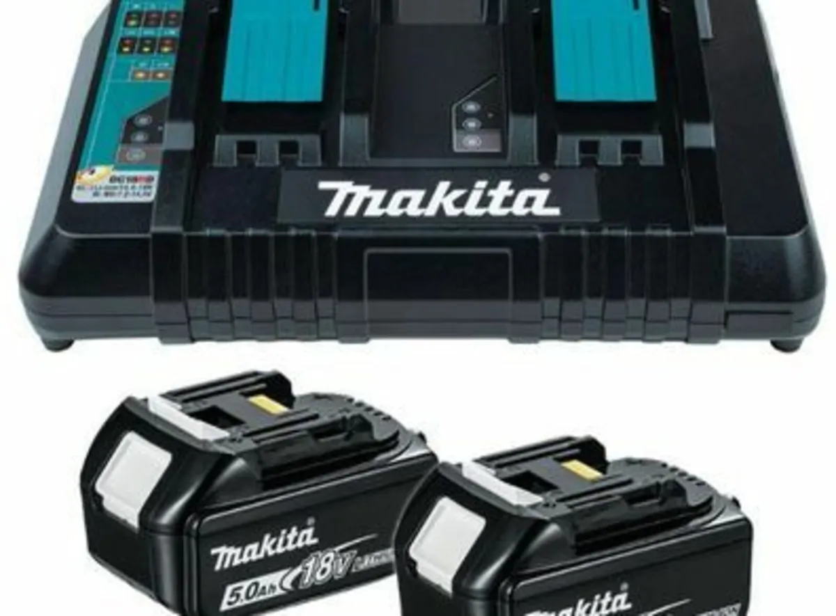 Makita 18v Lxt 5ah Battery X2 Bl1850 & DC18RD Set