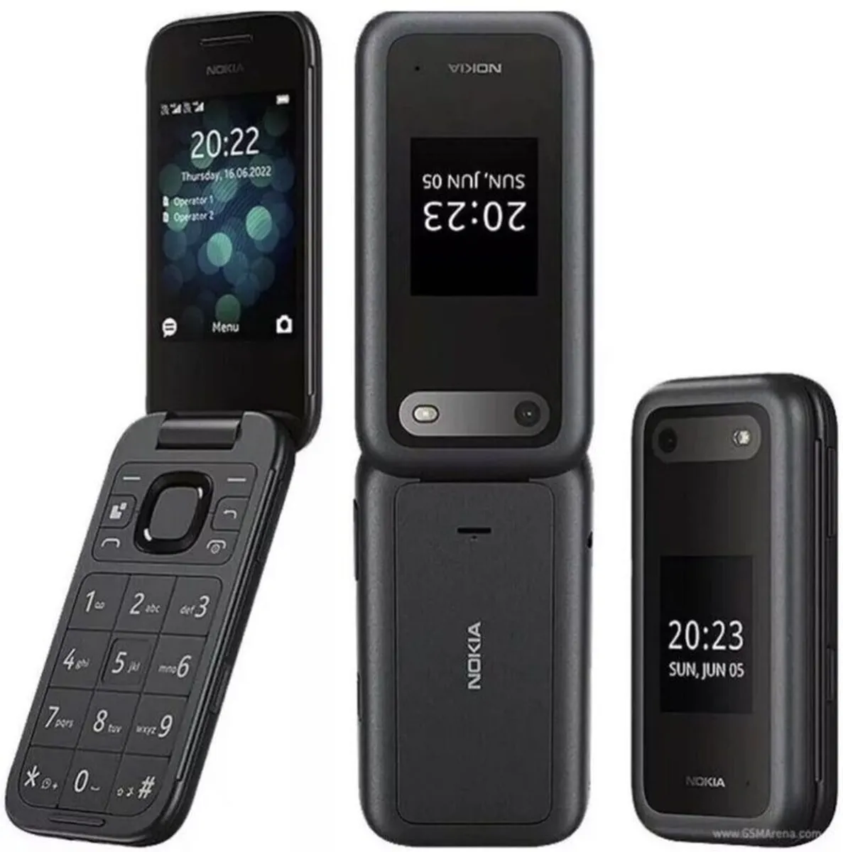 Nokia 2660 (2022) TA-1469  4G Black Dual Screen Unlocked Dual Sim Flip Phone MP3 Player & Wireless FM - Image 3