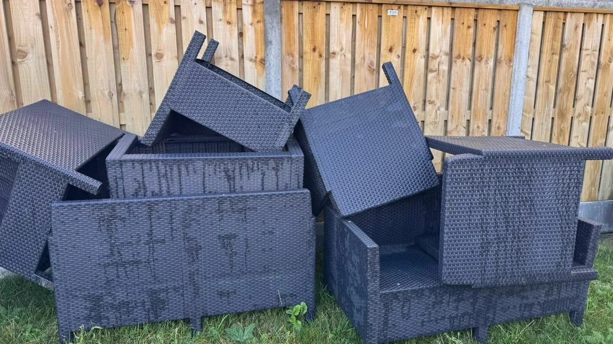 Outdoor Rattan Chairs & Tables Set - Image 1