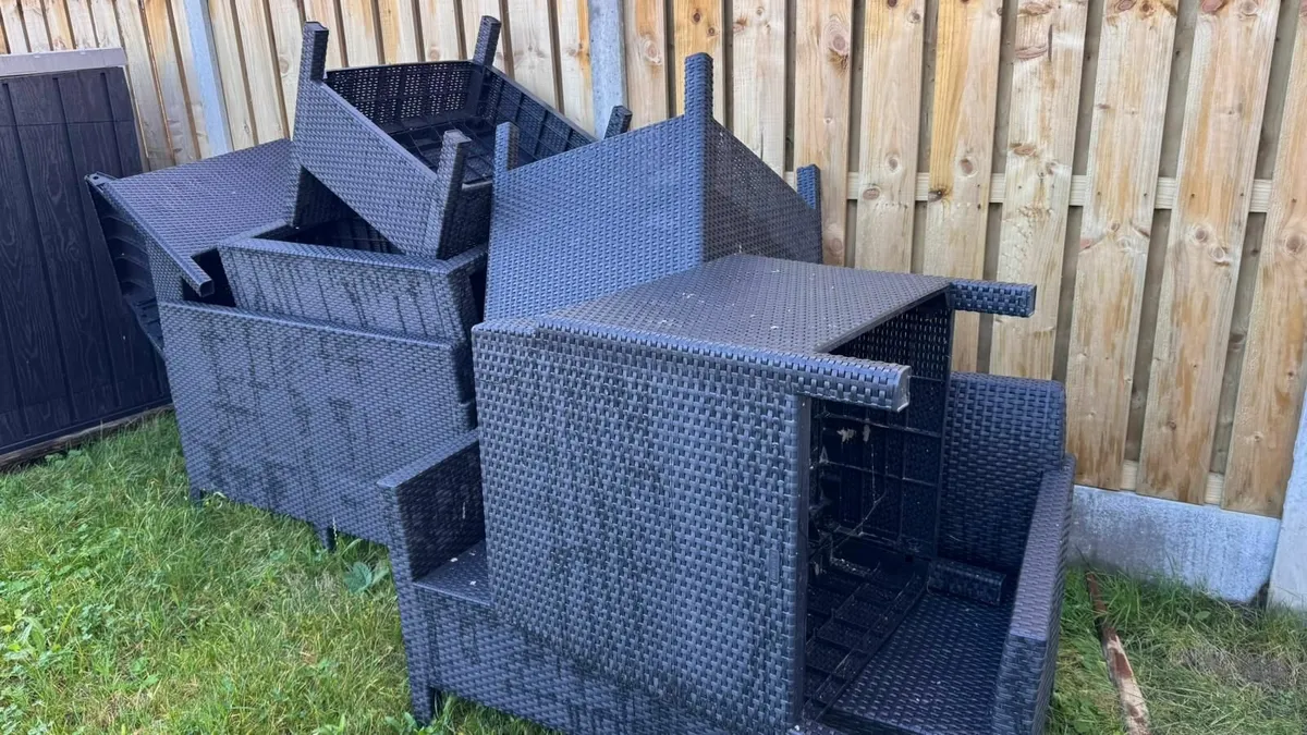 Outdoor Rattan Chairs & Tables Set - Image 2