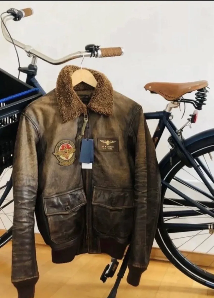 Ralph Lauren G1 Bomber flight shearling Jacket - Image 4