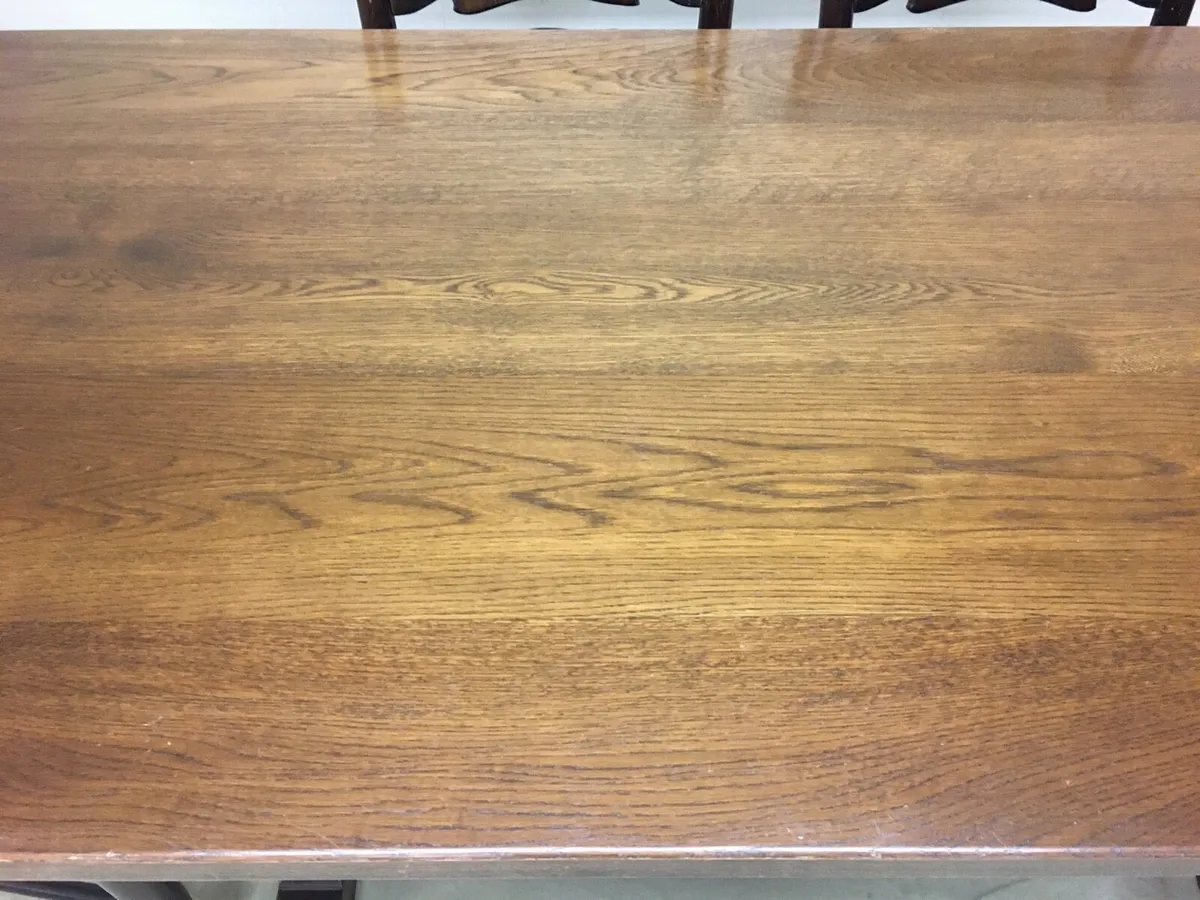 Oak Farmhouse Dining Set - Image 3