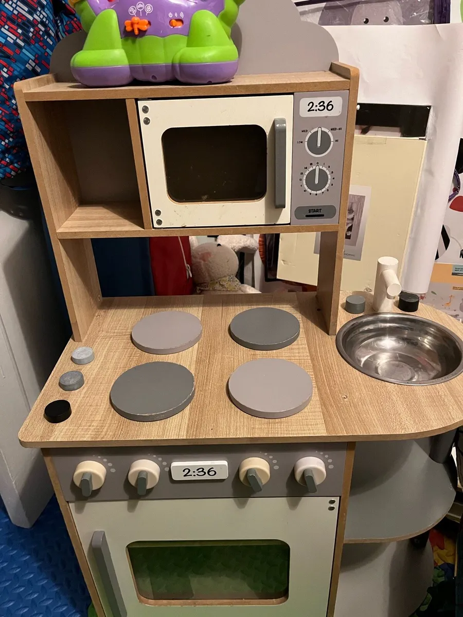 Wooden play kitchen