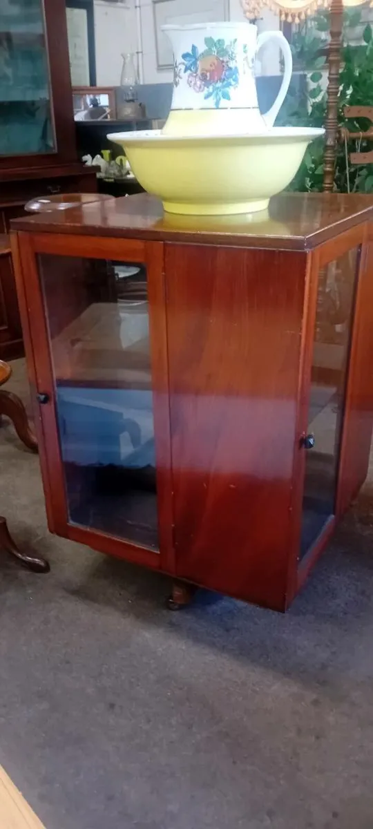Edwardian Era Glazed Revolving Bookcase - Image 1