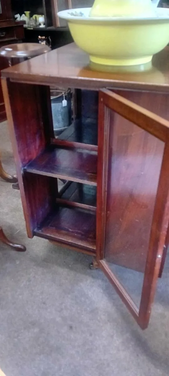 Edwardian Era Glazed Revolving Bookcase - Image 2