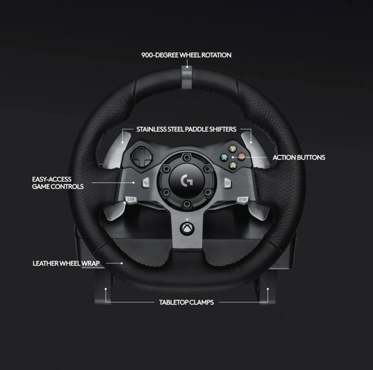 Logitech G920 Racing Wheel, Pedals & Shifter - Image 4