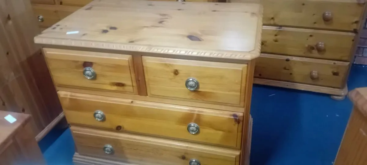 Decorative Solid Pine Chest Of Drawers - Image 1