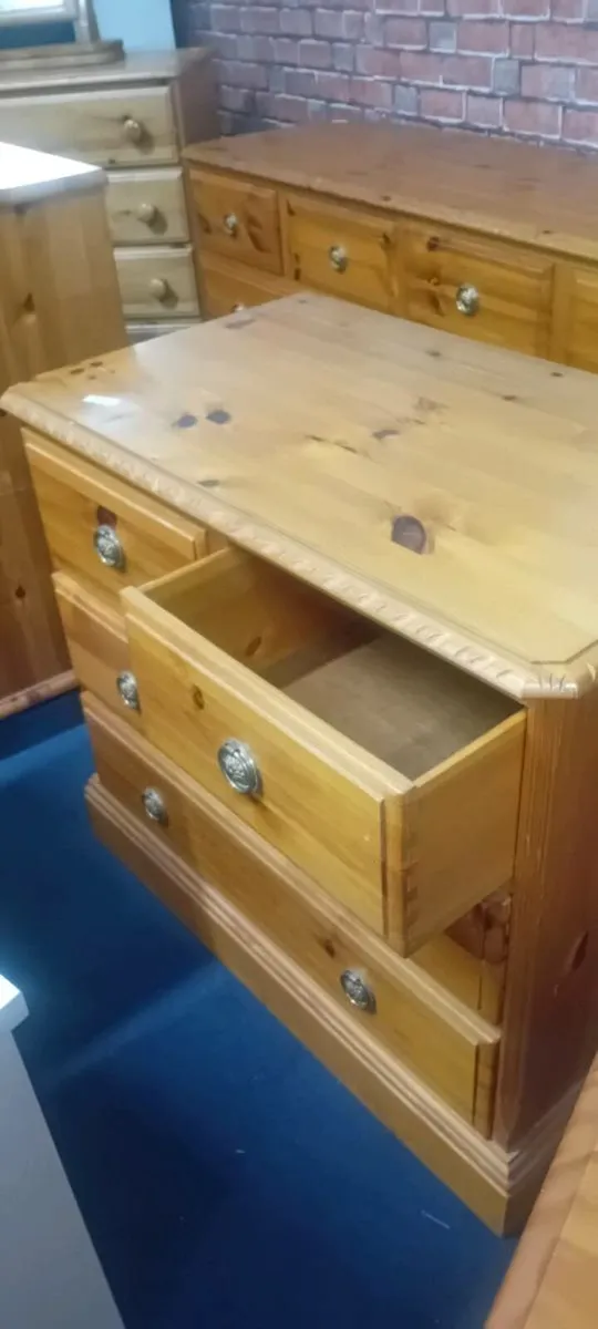 Decorative Solid Pine Chest Of Drawers - Image 2