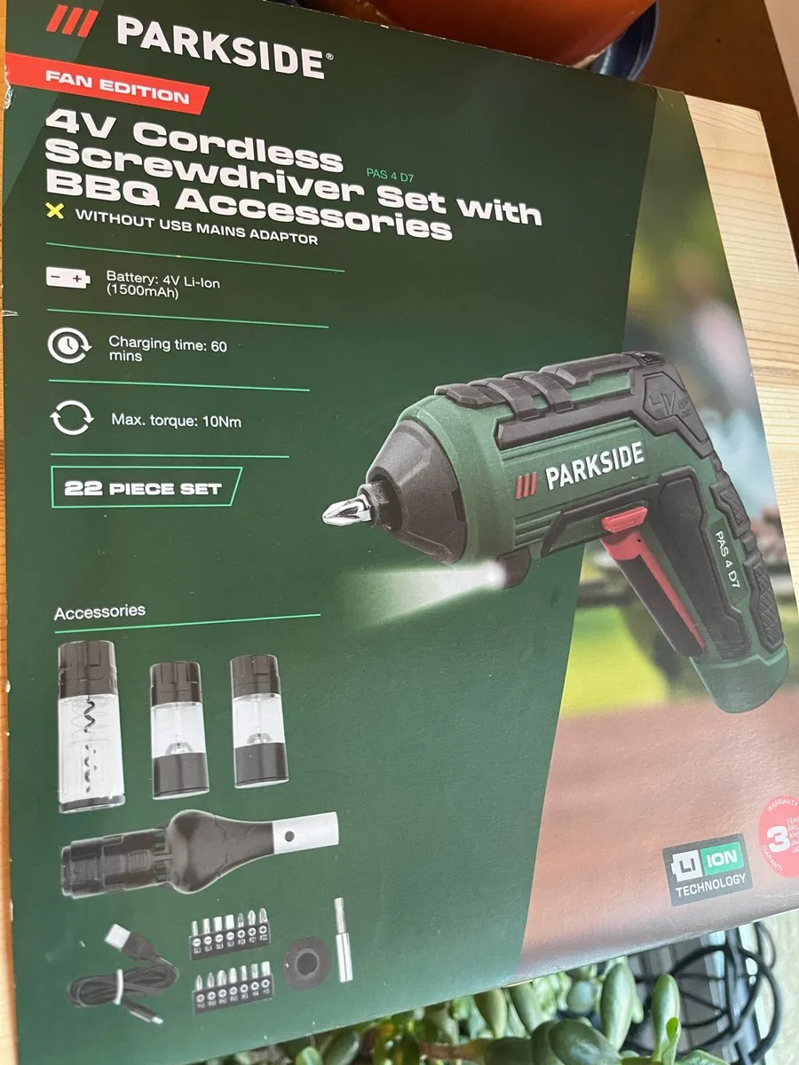 Parkside 4V Cordless Drill  with BBQ accessories - Image 1